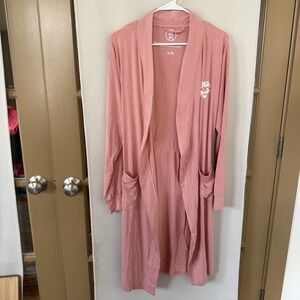 The Little Milk Bar‎ Womens Small/Medium Pink Robe With Tie Pockets